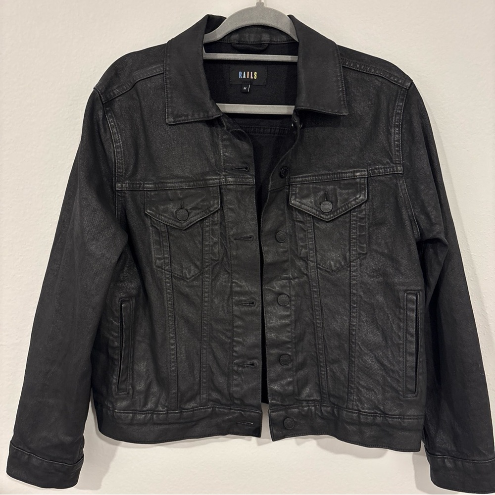 RAILS Classic Black Women's Black Jean Jacket - Medium New